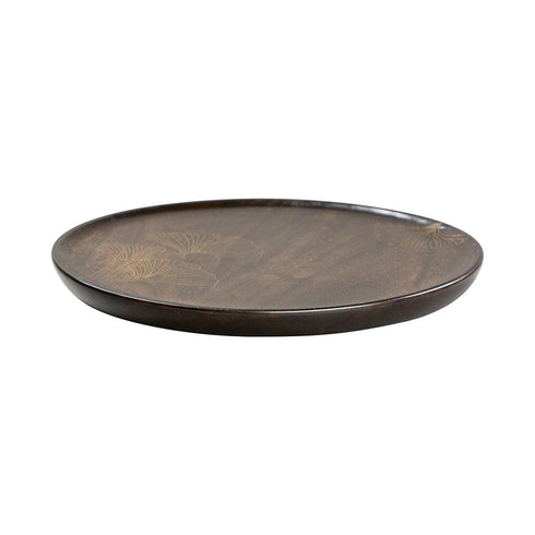 Dark Wood Charcuterie board with Brass inlay